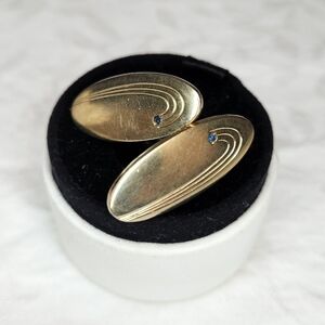 Vintage 70s Topaz Comet Cufflinks